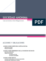 Sociedad Anonima. Las Acciones y Obligaciones