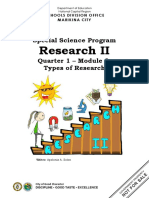 Research II: Special Science Program Quarter 1 - Module 2: Types of Research