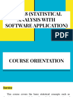Statistical Analysis and Software Application Course Overview