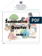 Summative Test in ESP 6 Quarter 1 | PDF