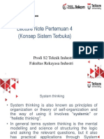 LECTURE NOTE - Konsep Ssstem Terbuka