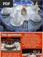 Table Appointments