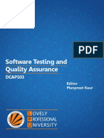 Dcap503 Software Testing and Quality Assurance