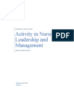 Activity in Nursing Leadership and Management