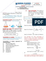 Concentration Calculations