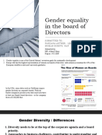 Gender Equality in The Board of Directors