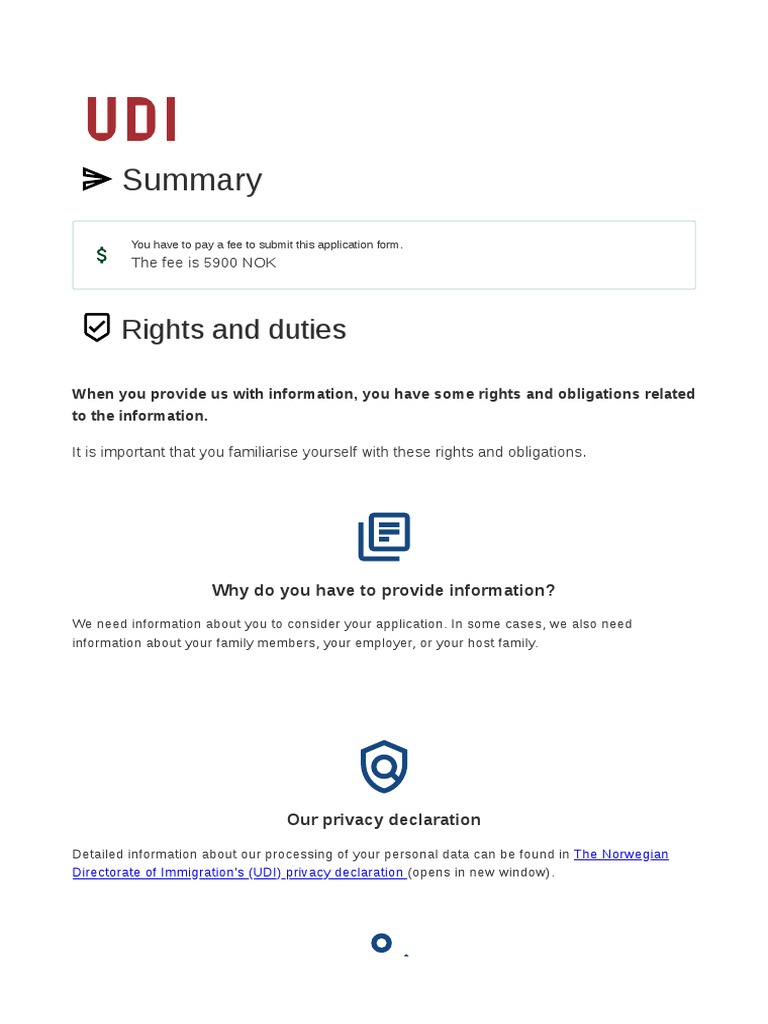 VFS Global Application for Norway Student Visa | PDF | Norwegian Krone ...
