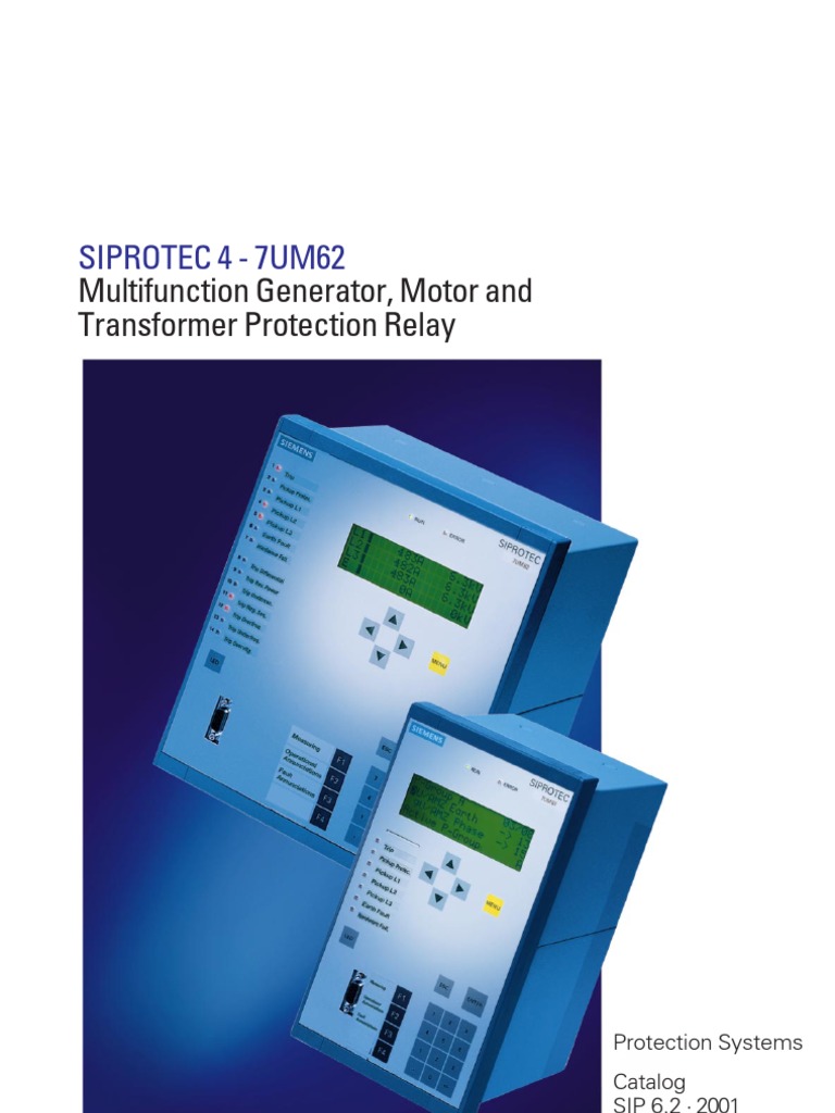 7UM62 Generator Protection Relay | PDF | Electric Generator | Electric ...