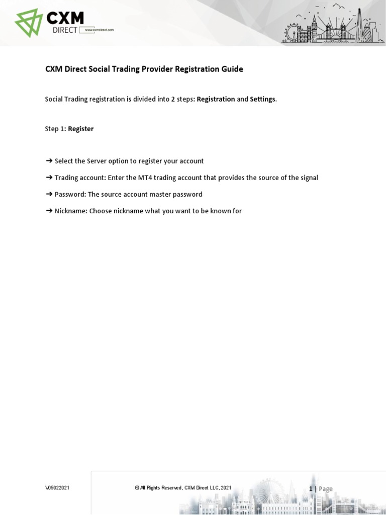 CXM DIRECT - Social Trading Provider Manual | PDF | Dividend | Computing