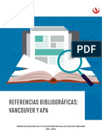 Referencias Bibliográficas: Vancouver Y Apa