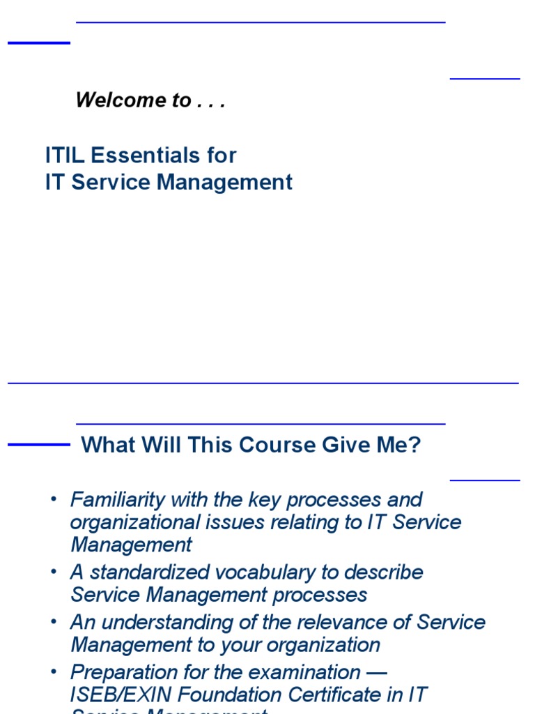 ITIL Essentials | PDF | It Service Management | Information Technology ...