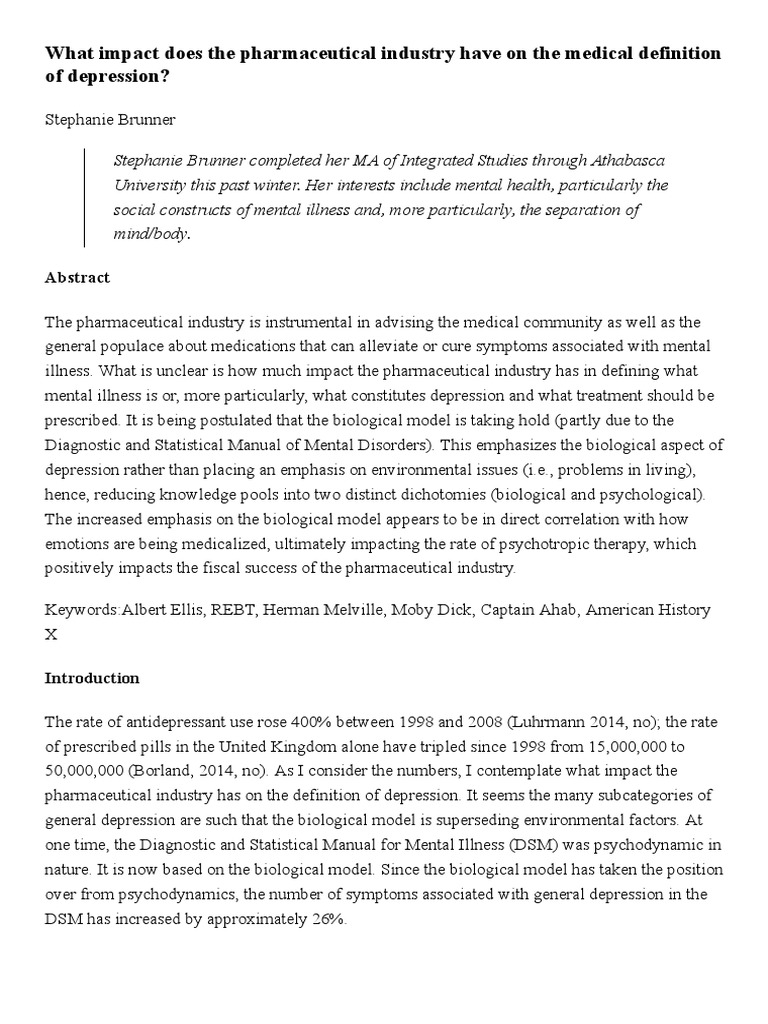 View of What Impact Does The Pharmaceutical Industry Have On The