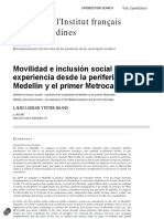 Movilidad e inclusión social en Medellín: el impacto del primer Metrocable