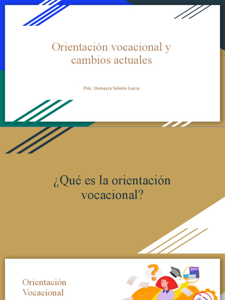 Carátula de Orientación Vocacional | PDF | Crecimiento personal y ...