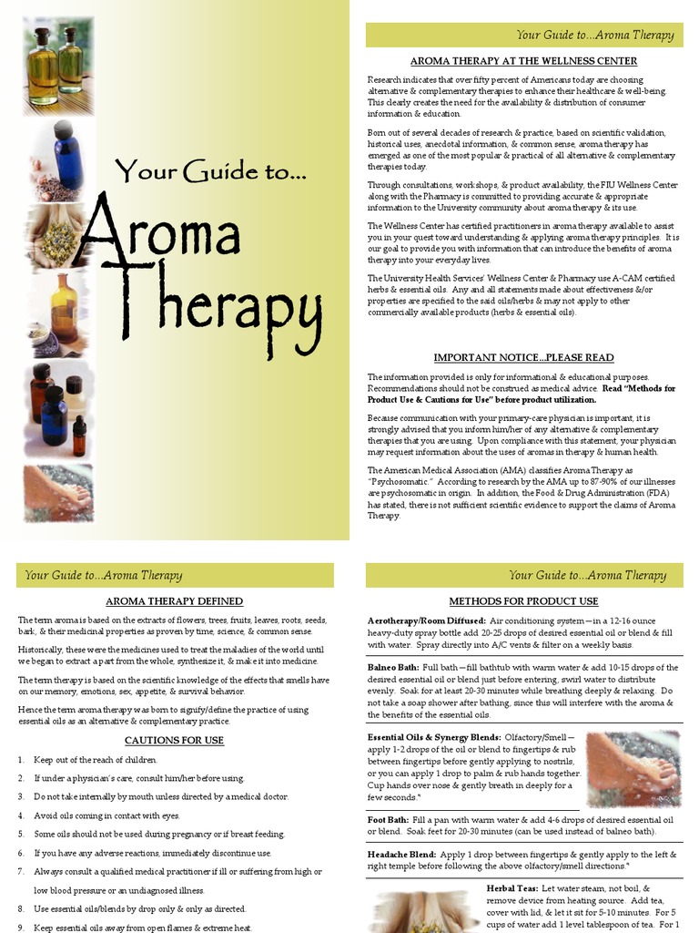 Aromatherapy Guide for Wellness | PDF