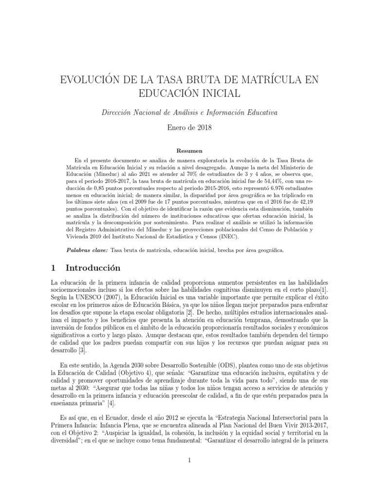 Educacion Inicial | PDF | Educación de la primera infancia | Ecuador