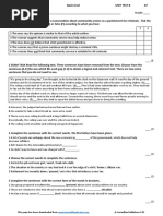 Unit Test 7B Basic Level