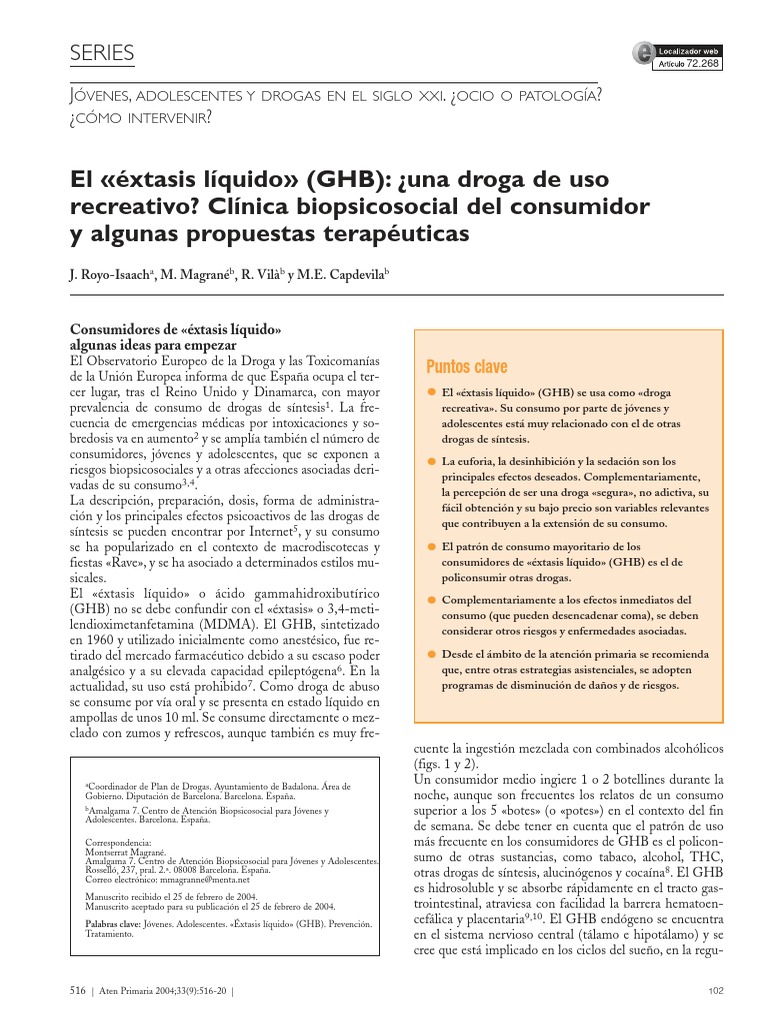 Ghb O Éxtasis Líquido: Qué Es Y Cuáles Son Sus Riesgos – QOHD