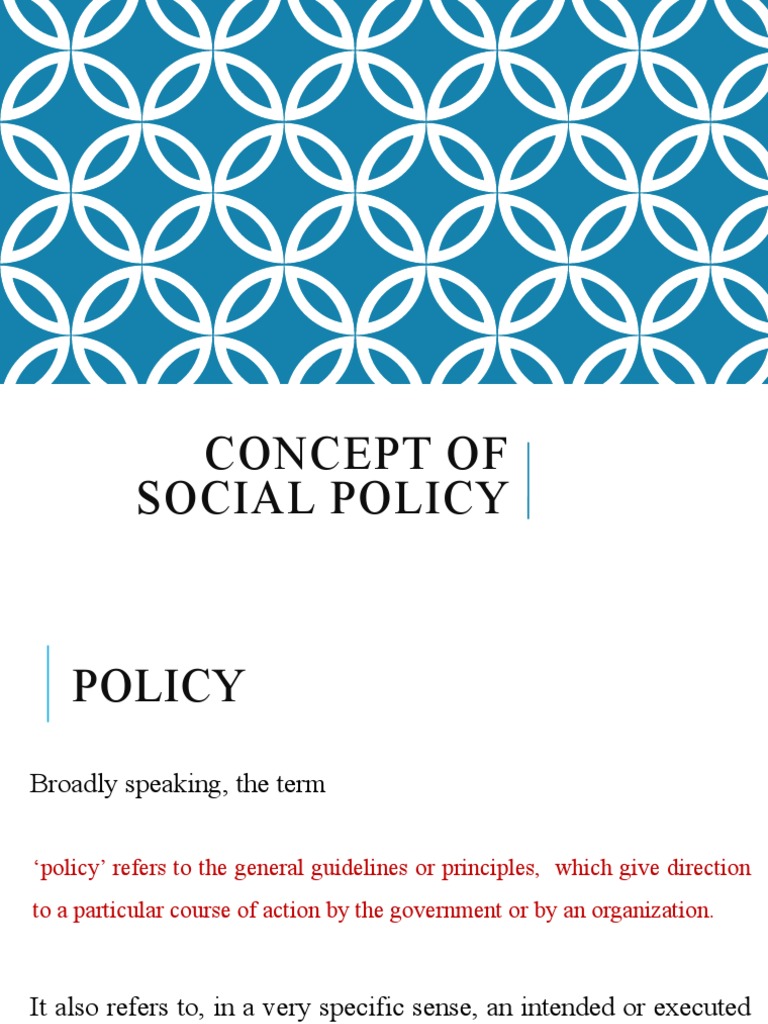 Defining Social Policy Concepts | PDF | Policy | Social Policy