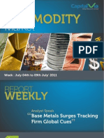 Bullion Commodity Reports for the Week (4th - 8th July '11)