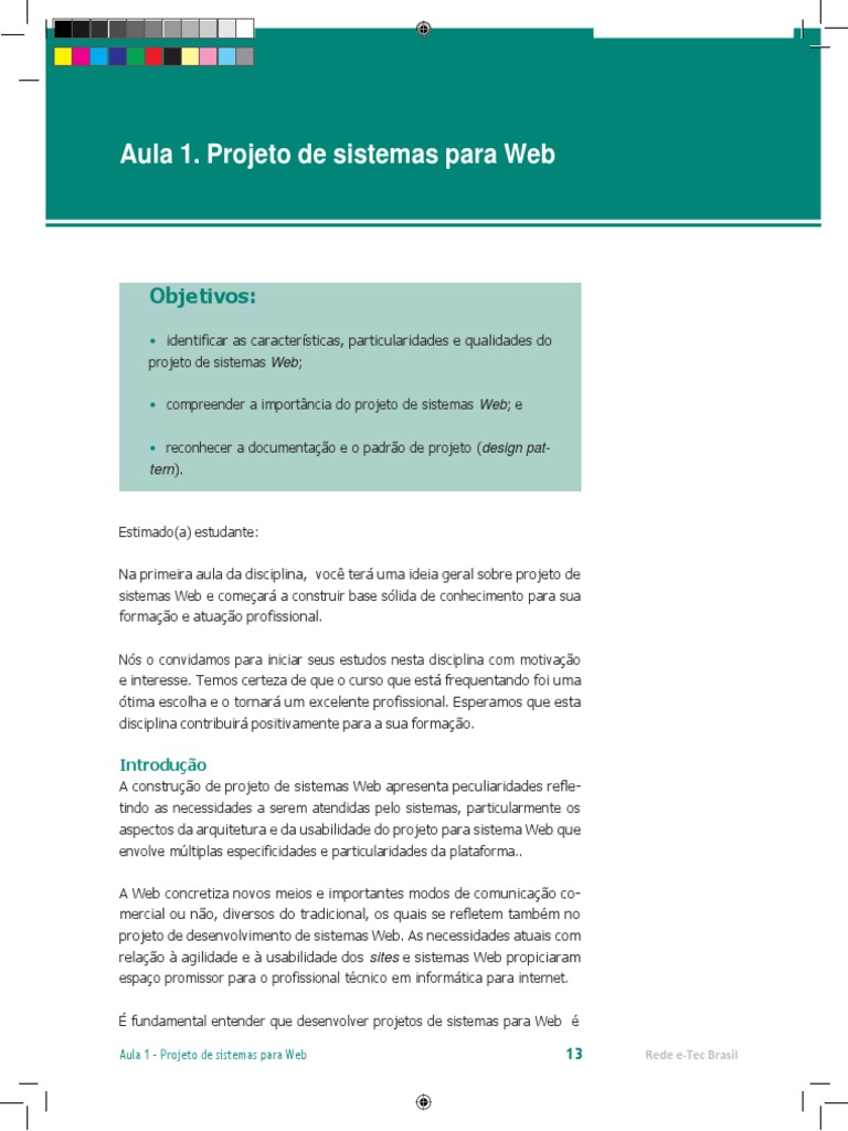 Projeto de Sistemas para Web: Introdução | PDF | Rede mundial de ...