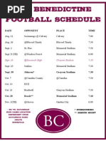 2011 Varsity Football Schedule