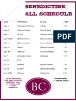 2011 Varsity Football Schedule