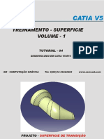 CATIA V5 Tutorial - Superfície de Transição com Multi-Sections