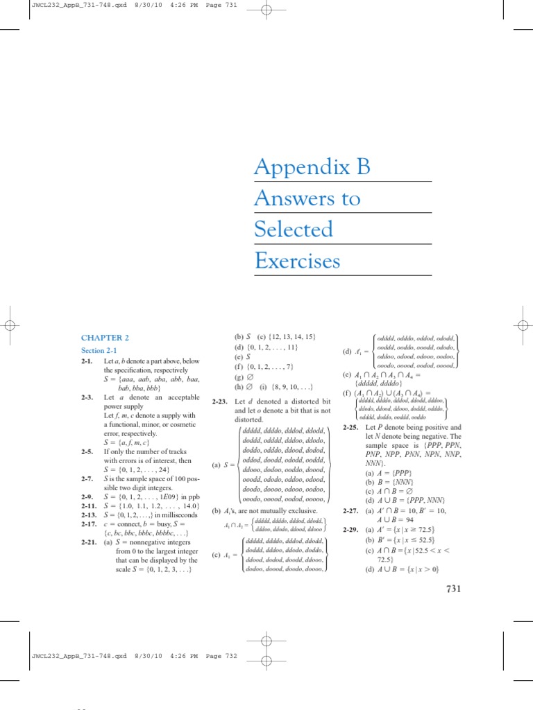 Answers To Selected Exercises | PDF | Statistical Analysis | Teaching ...