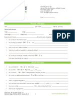 Initial Nutrition Assessment Form