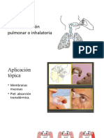 Vía de Absorción Pulmonar o Inhalatoria