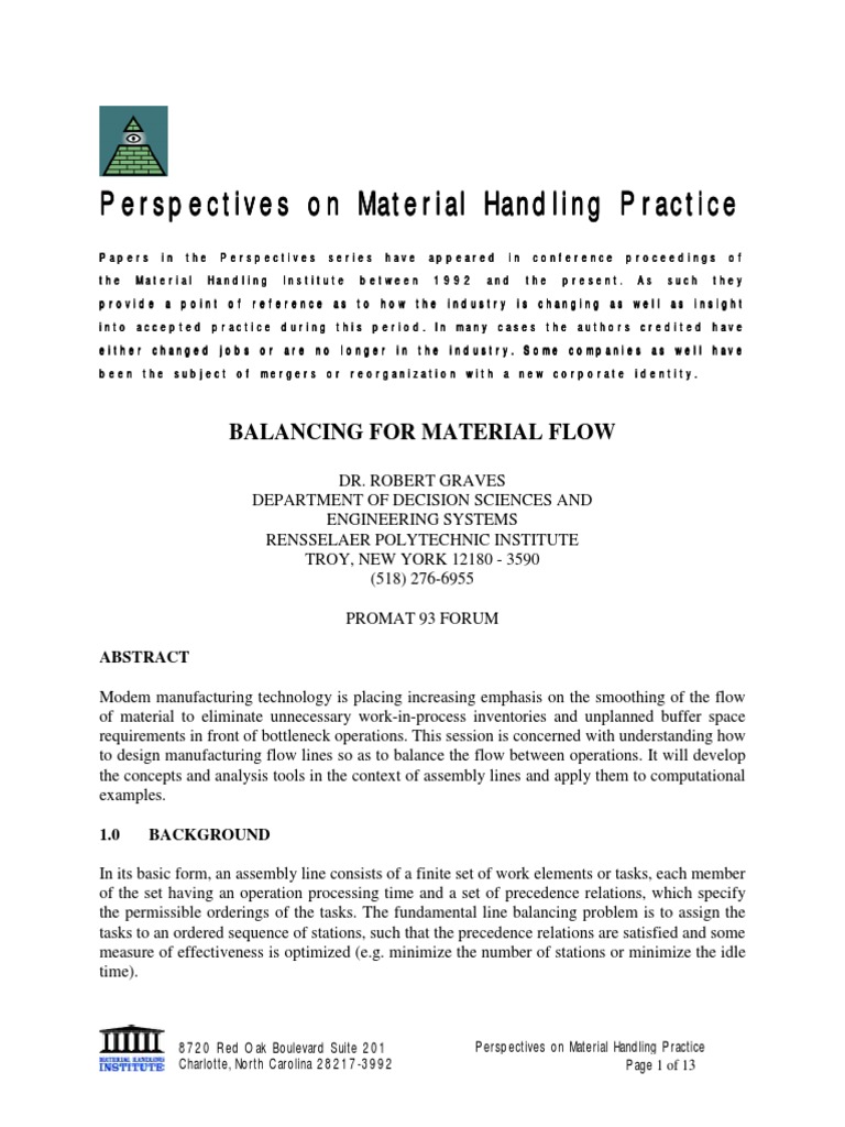 Material Handling Insights | PDF | Mathematical Optimization | Algorithms