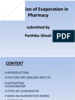 Application of Evaporation in Pharmacy