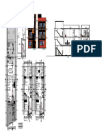 Casa Alargada de 3 Pisos Con 4 Habitaciones Modelo