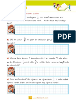 3 Sinif Matematik Kesir Problemleri