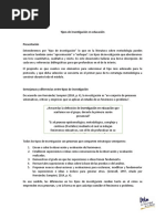 Tipos de Investigación - 2022