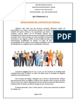 Eje II Material N°4 Modalidades de Contrato de Trabajo