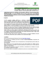 Processo Seletivo 2023 Tecnico de Nivel Medio Integrado Edital 061 2022 Edital 061 2022 Selecao Dos Cursos Tecnicos Integrados 2023