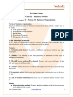 Class 11 Business Studies Chapter 2 - Revision Notes