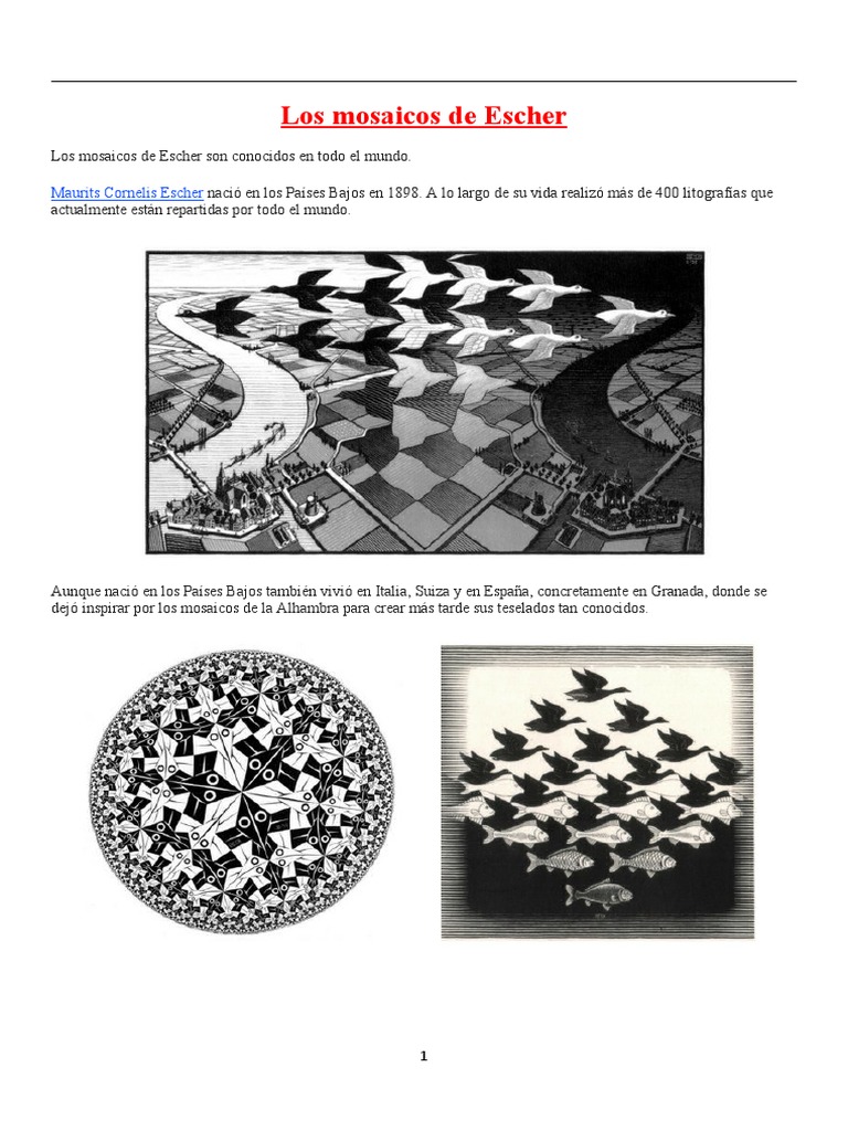 Los Mosaicos de Escher I | PDF | Tecnicas artisticas