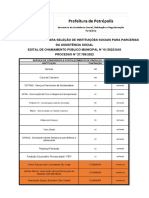 Resultado - Edital de Chamamento 01.2022