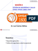 Sesion 4 Sistema de Gestión de Seguridad y Salud Ocupacional Ohsas 18001 2007