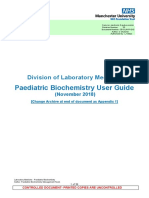 Paediatric Biochemistry User Guide November 2018 v1.0