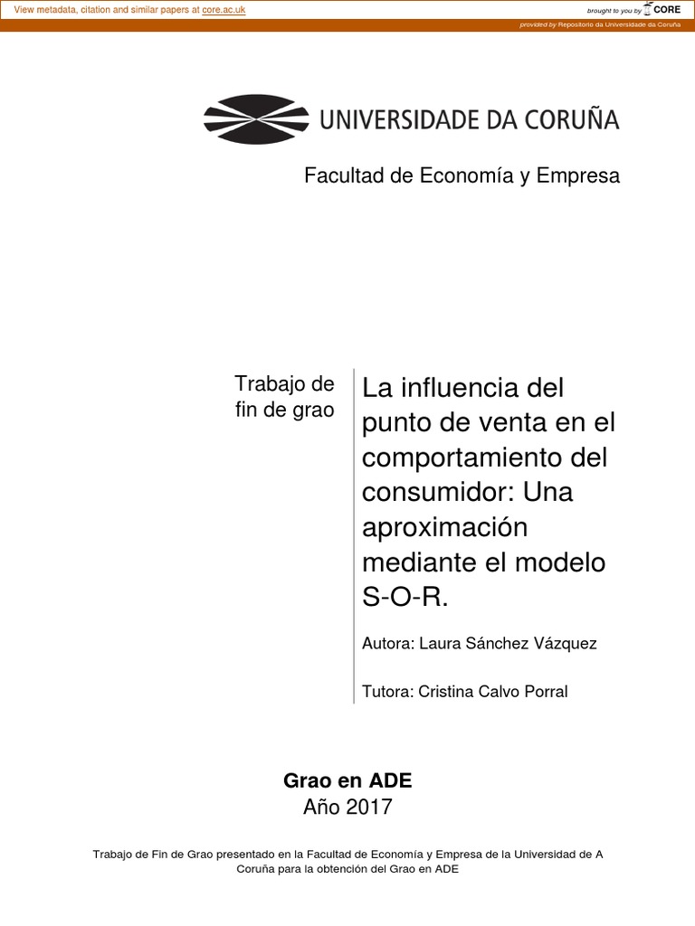 La Influencia Del Punto de Venta en El Comportamiento Del Consumidor ...