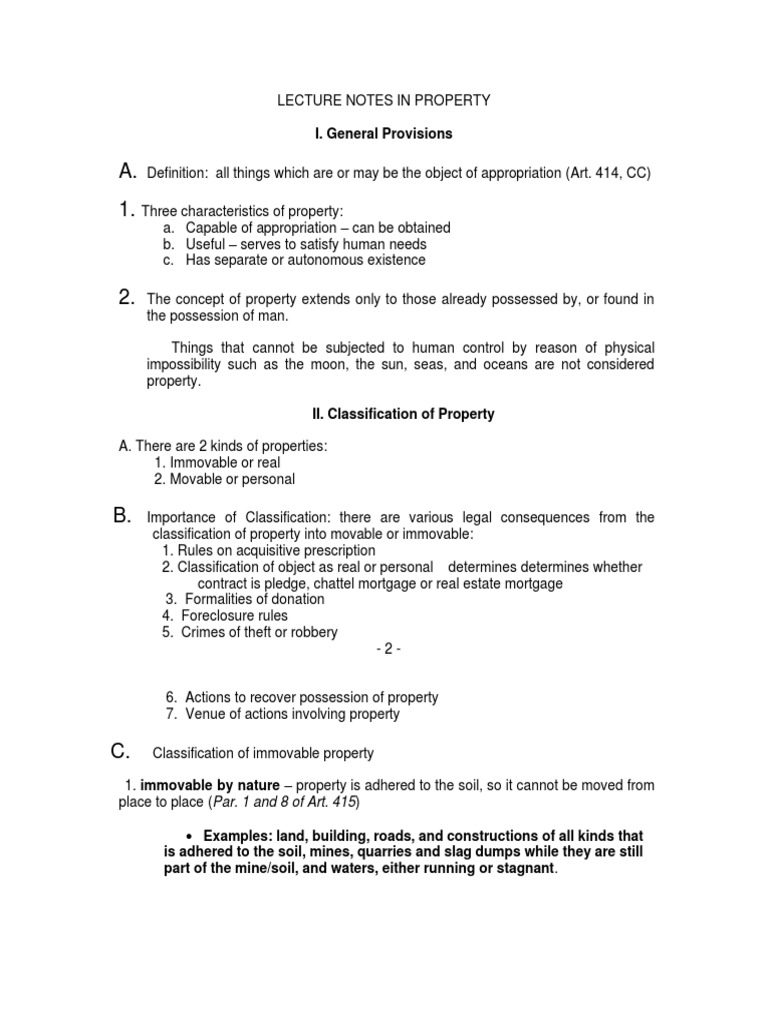 Lecture Notes in Property 2 | PDF | Concurrent Estate | Property