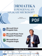 INFORMATIKA Kelas X BAB II APLIKASI MICROSOFT