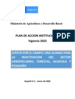 Plan de Accion Institucional Vigencia 2022