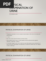 LESSON 4 Physical Examination of Urine