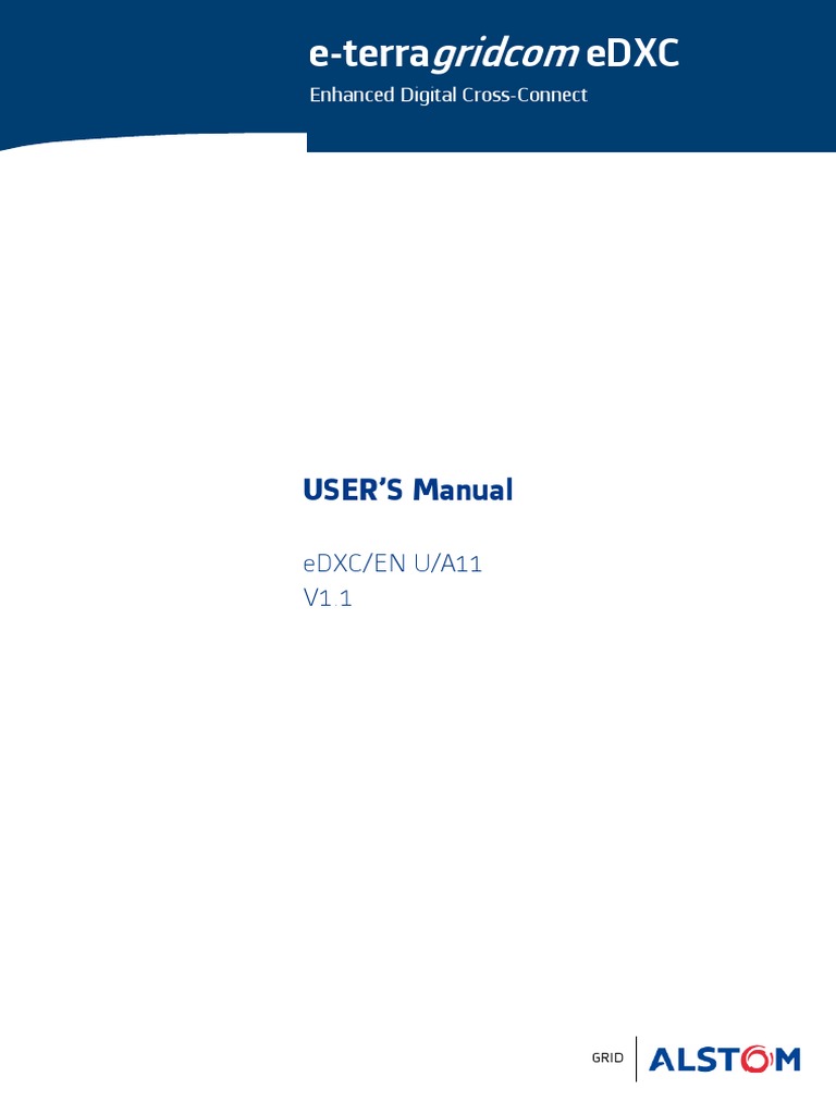 USER'S Manual eDXC ALSTOM | PDF | Optical Fiber | Telecommunications ...