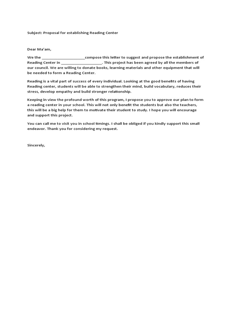 Reading Center Proposal | PDF